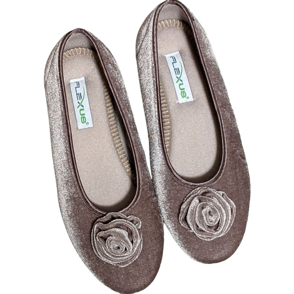 Flexus by Spring Step rose loud light grey velvet slipper ballet flat 38 - Picture 8 of 8